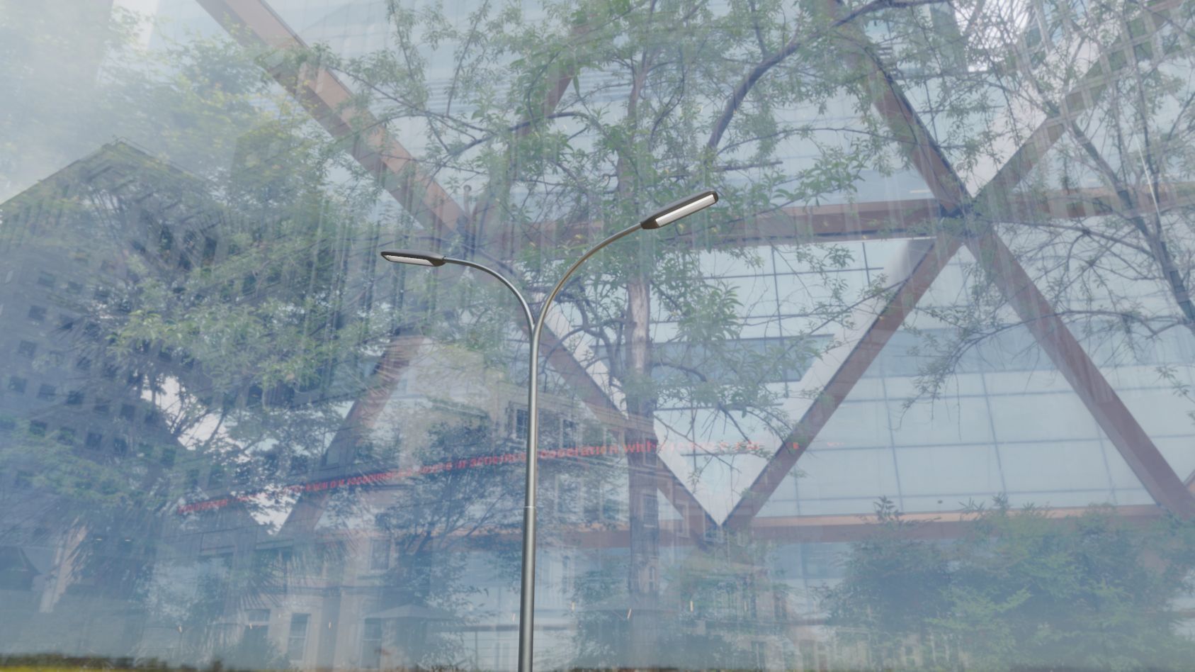 Street Light 11 version 10 6m with pole 4 Low-poly 3D model_13