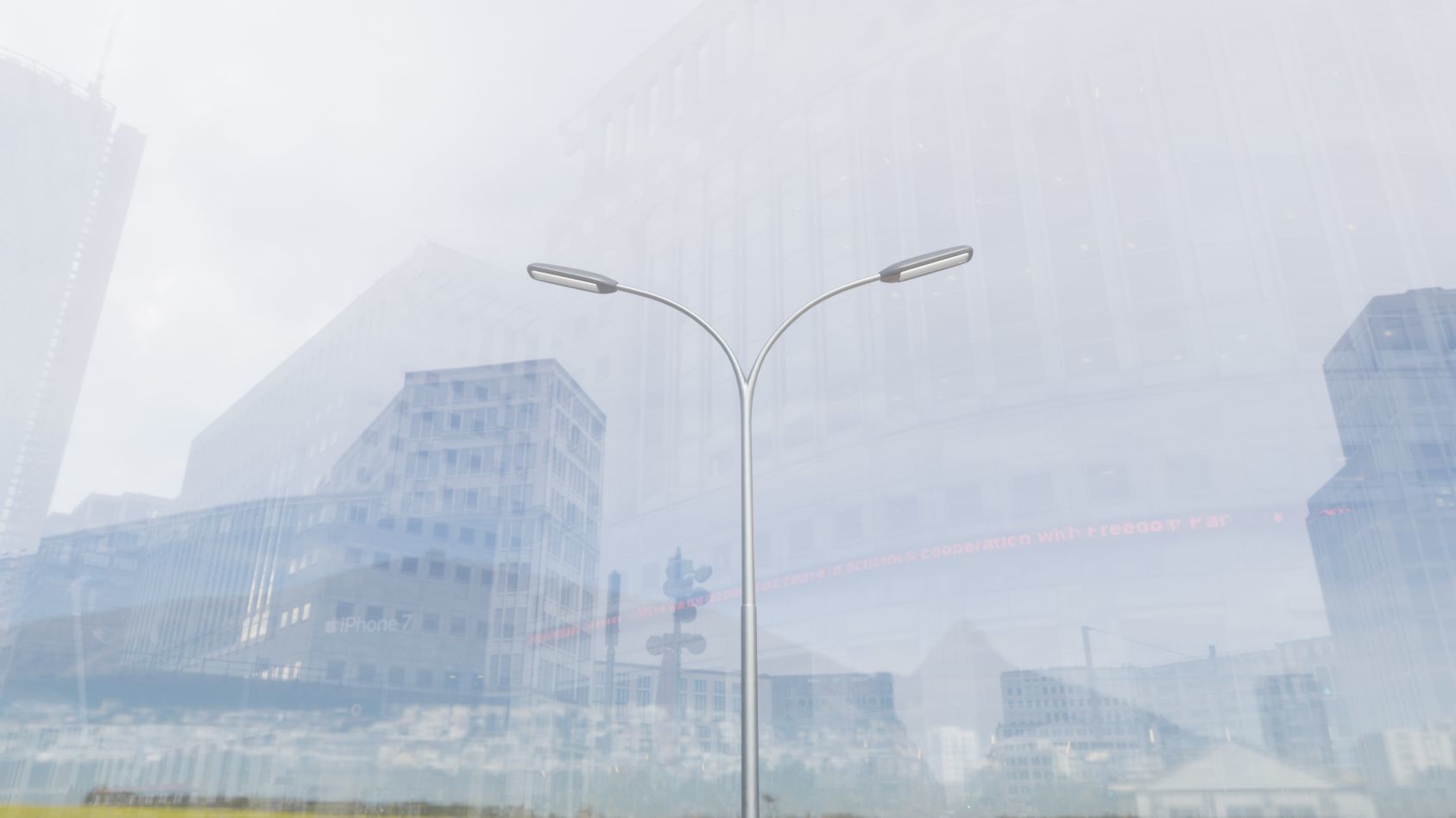 Street Light 11 version 10 6m with pole 4 Low-poly 3D model_44