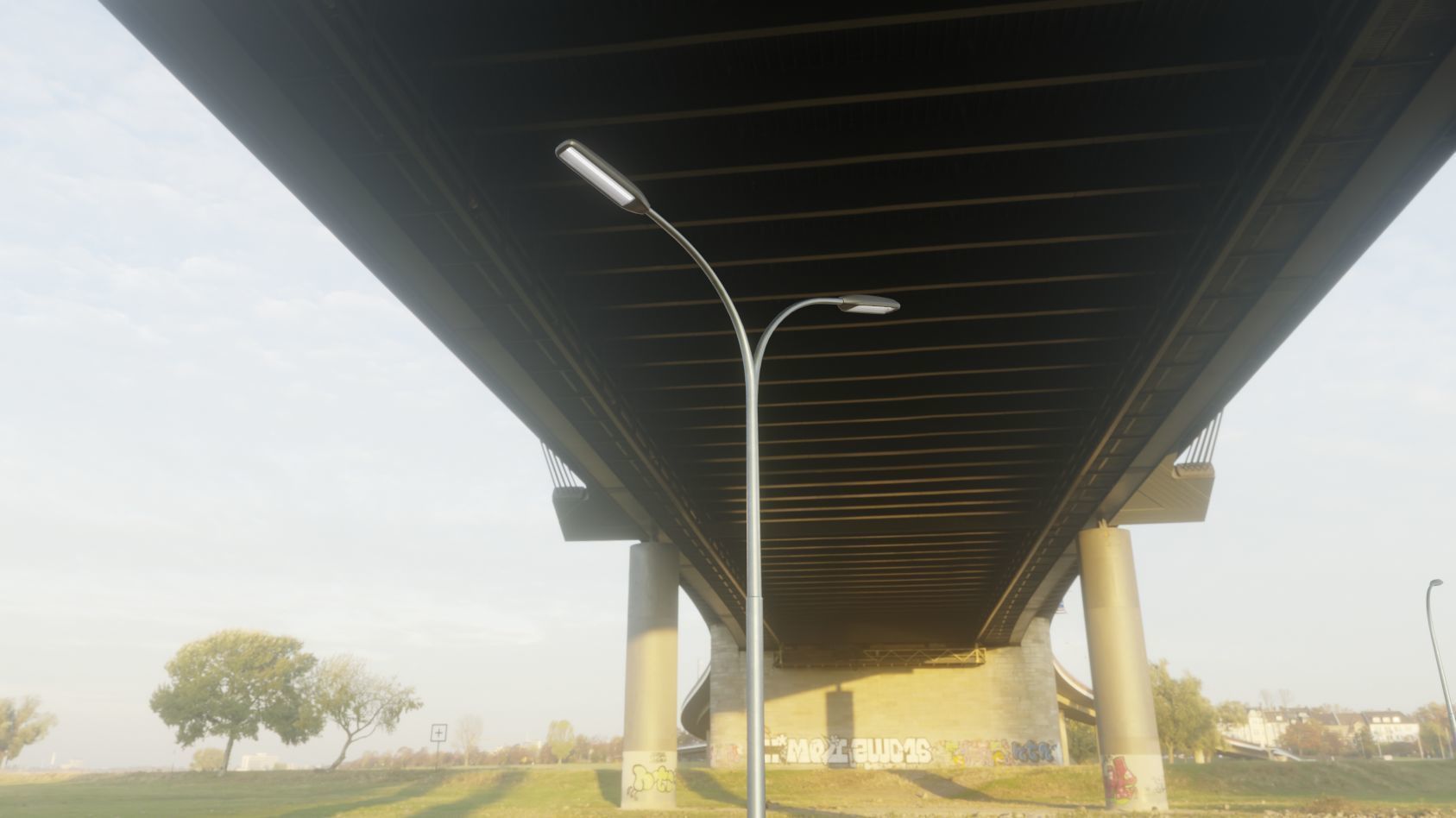 Street Light 11 version 10 6m with pole 4 Low-poly 3D model_72