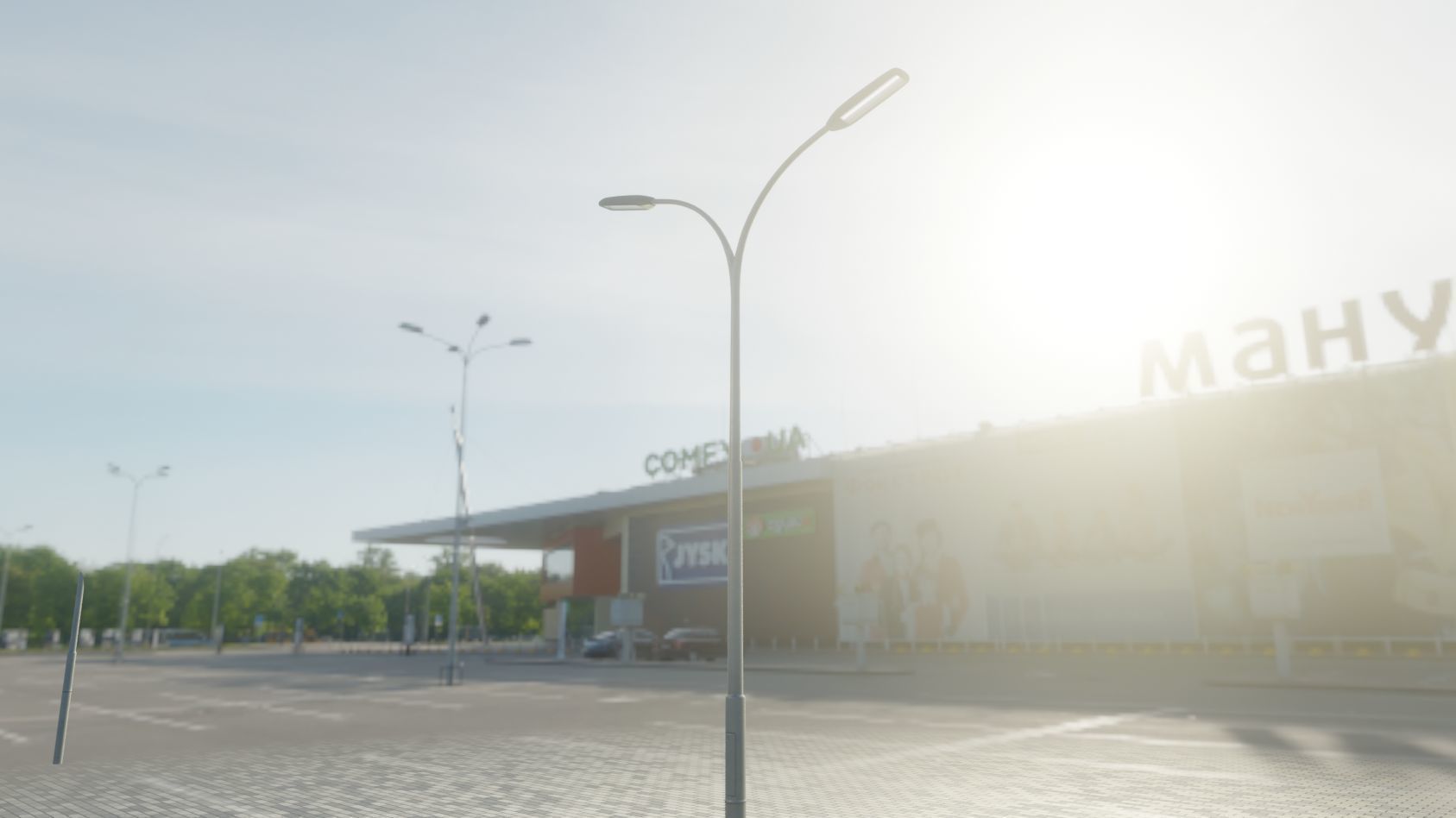 Street Light 11 version 10 6m with pole 4 Low-poly 3D model_31