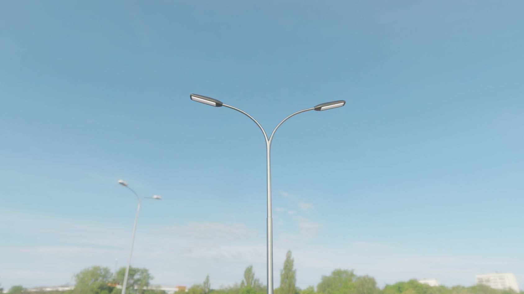 Street Light 11 version 10 6m with pole 4 Low-poly 3D model_76