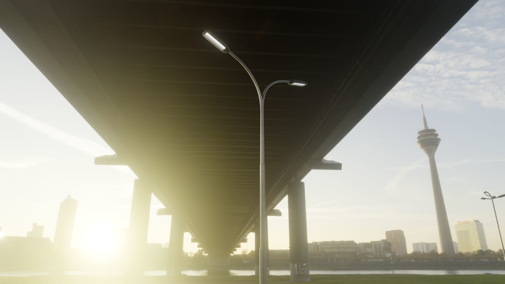 Street Light 11 version 10 6m with pole 4 Low-poly 3D model_57