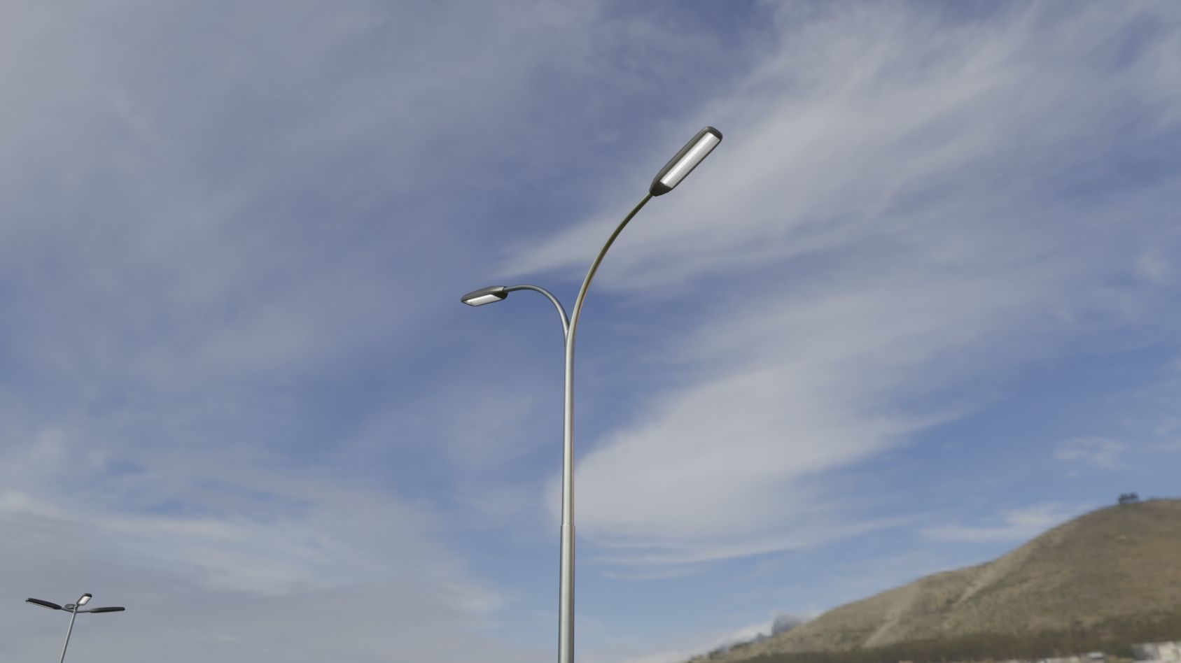 Street Light 11 version 10 6m with pole 4 Low-poly 3D model_49