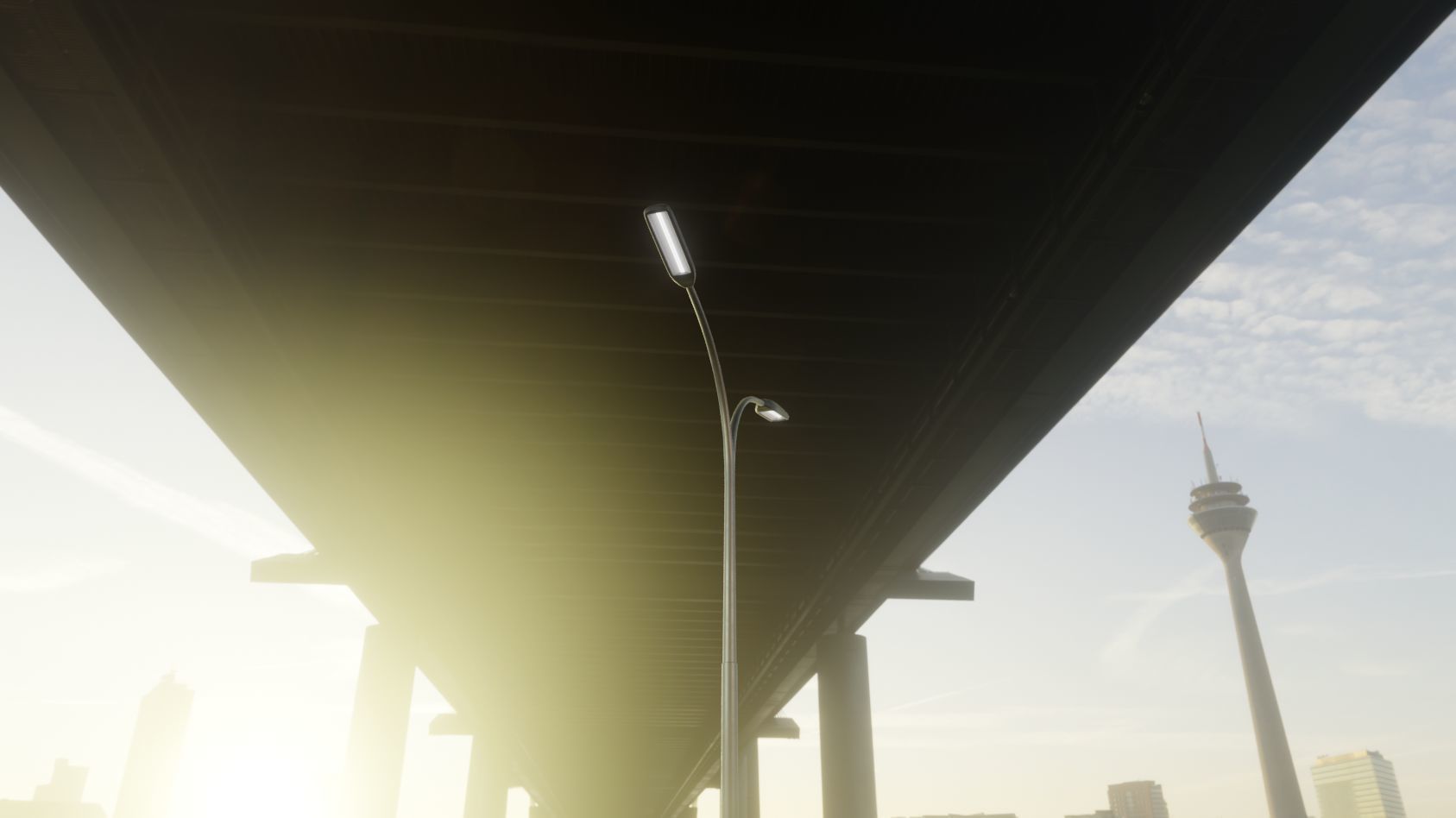 Street Light 11 version 10 6m with pole 4 Low-poly 3D model_87