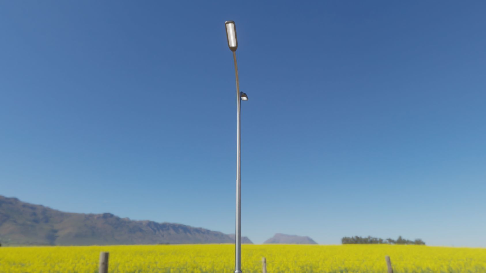 Street Light 11 version 10 6m with pole 4 Low-poly 3D model_20