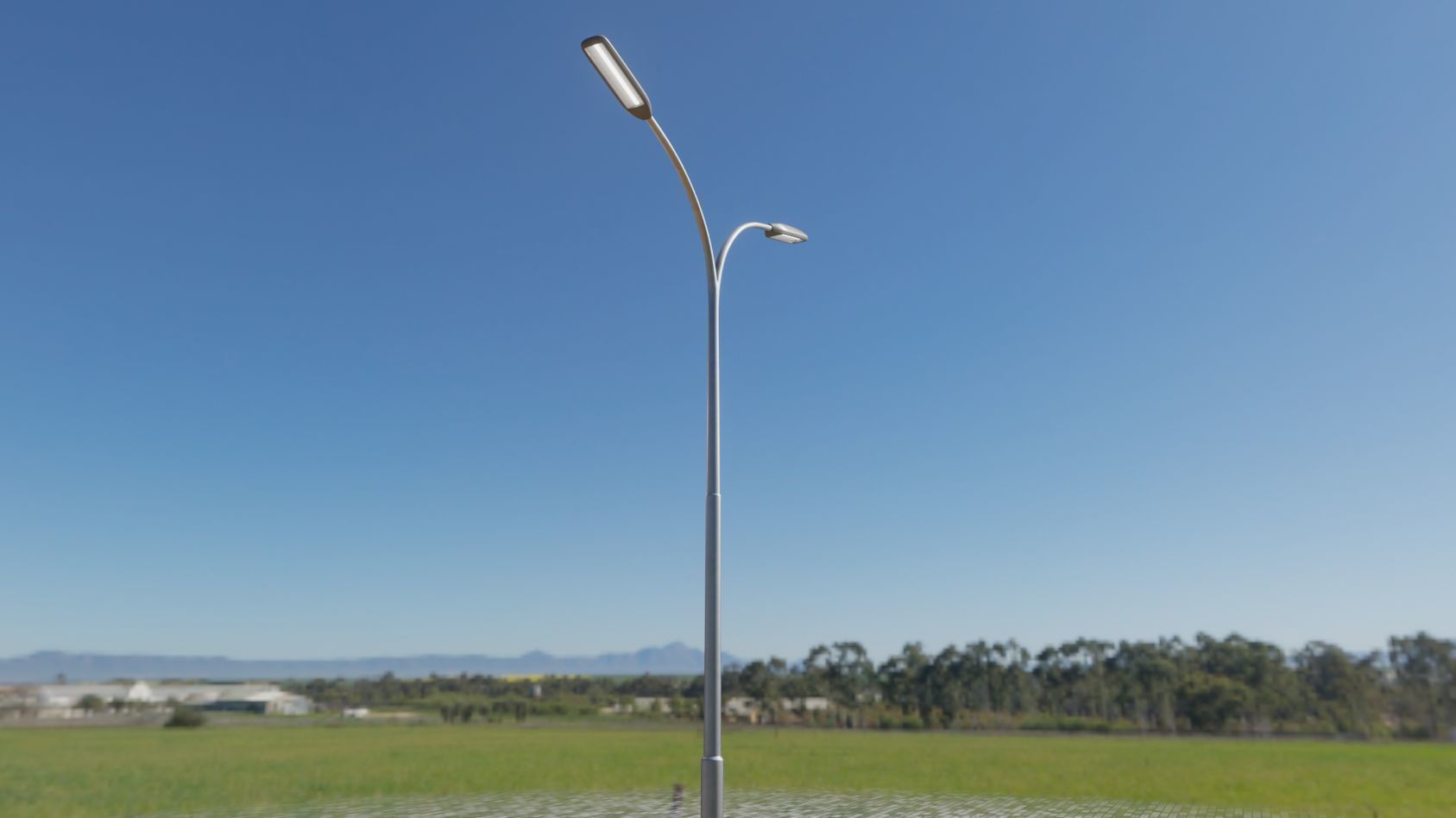 Street Light 11 version 10 6m with pole 4 Low-poly 3D model_7