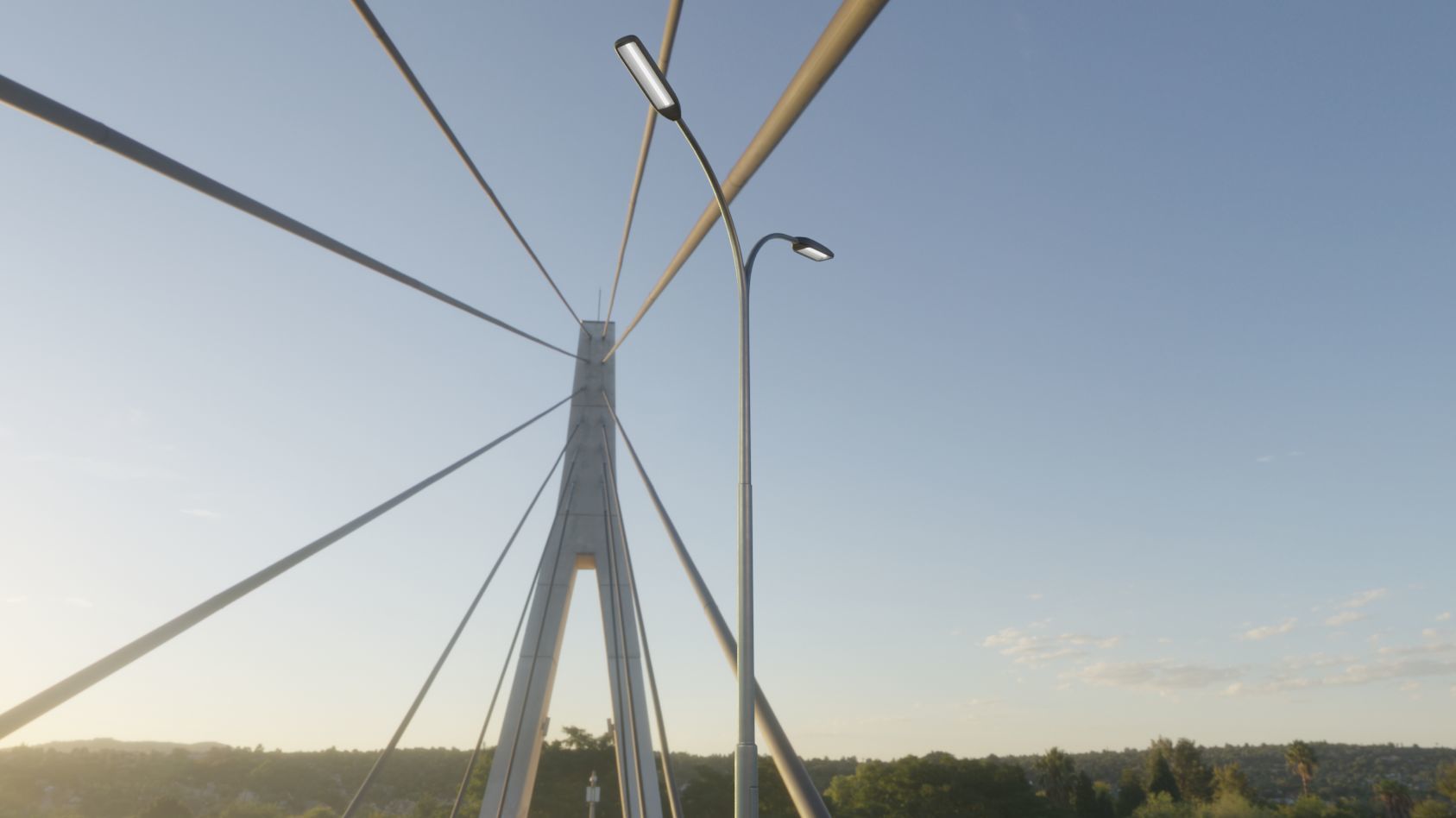 Street Light 11 version 10 6m with pole 4 Low-poly 3D model_55