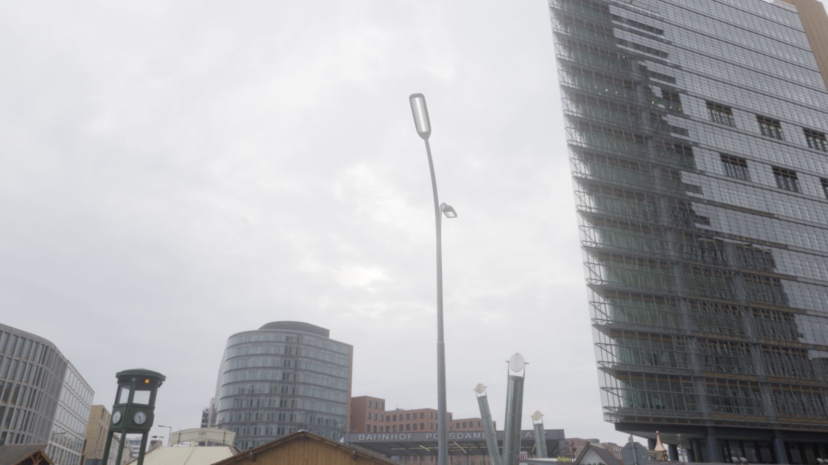 Street Light 11 version 10 6m with pole 4 Low-poly 3D model_36