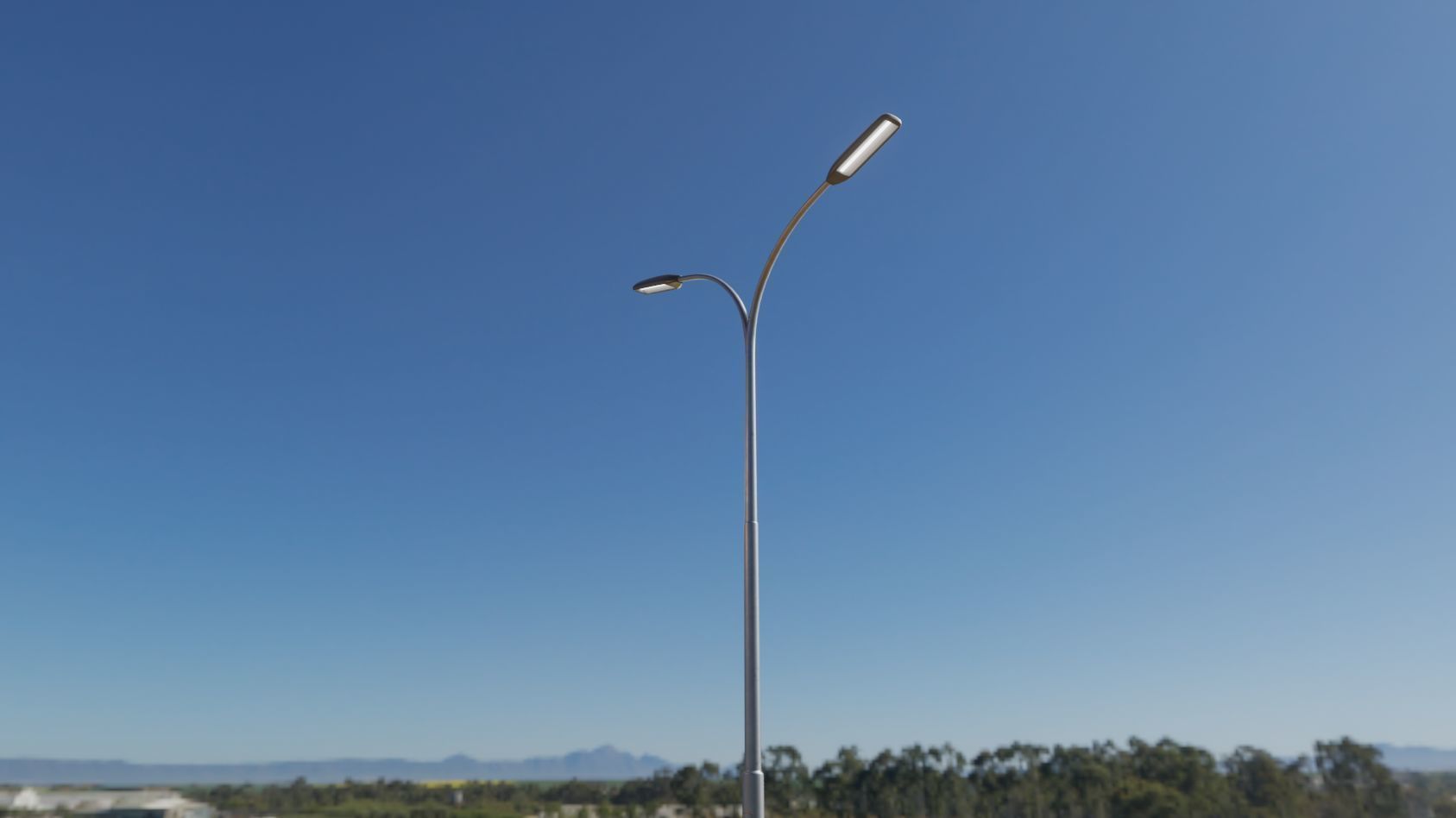 Street Light 11 version 10 6m with pole 4 Low-poly 3D model_65
