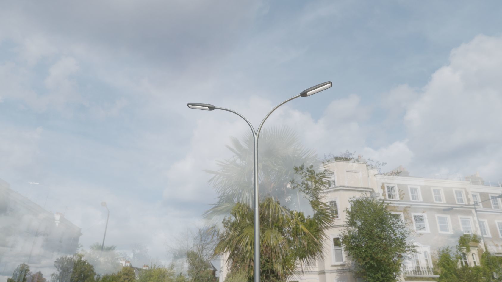 Street Light 11 version 10 6m with pole 4 Low-poly 3D model_45