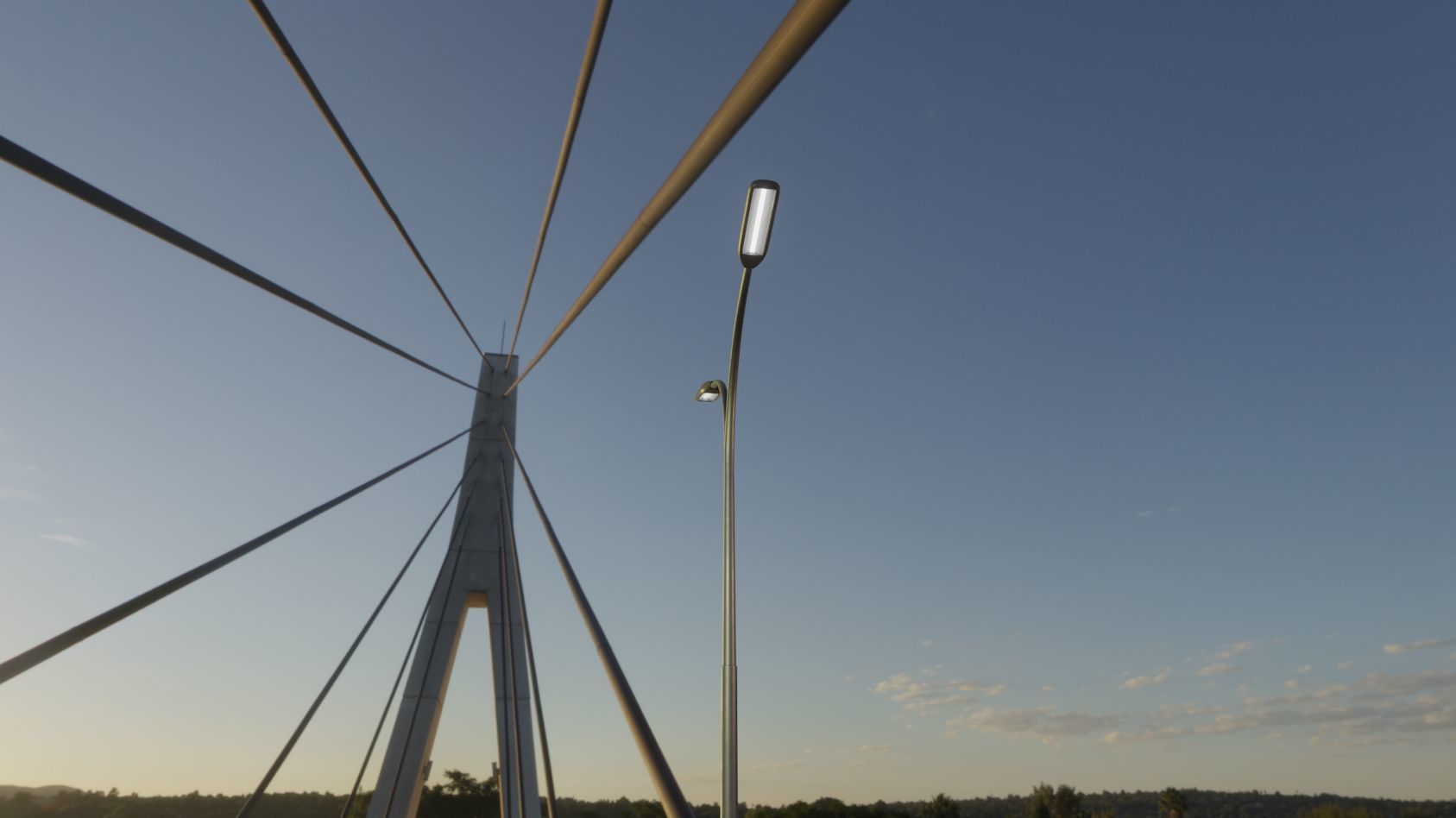 Street Light 11 version 10 6m with pole 4 Low-poly 3D model_85