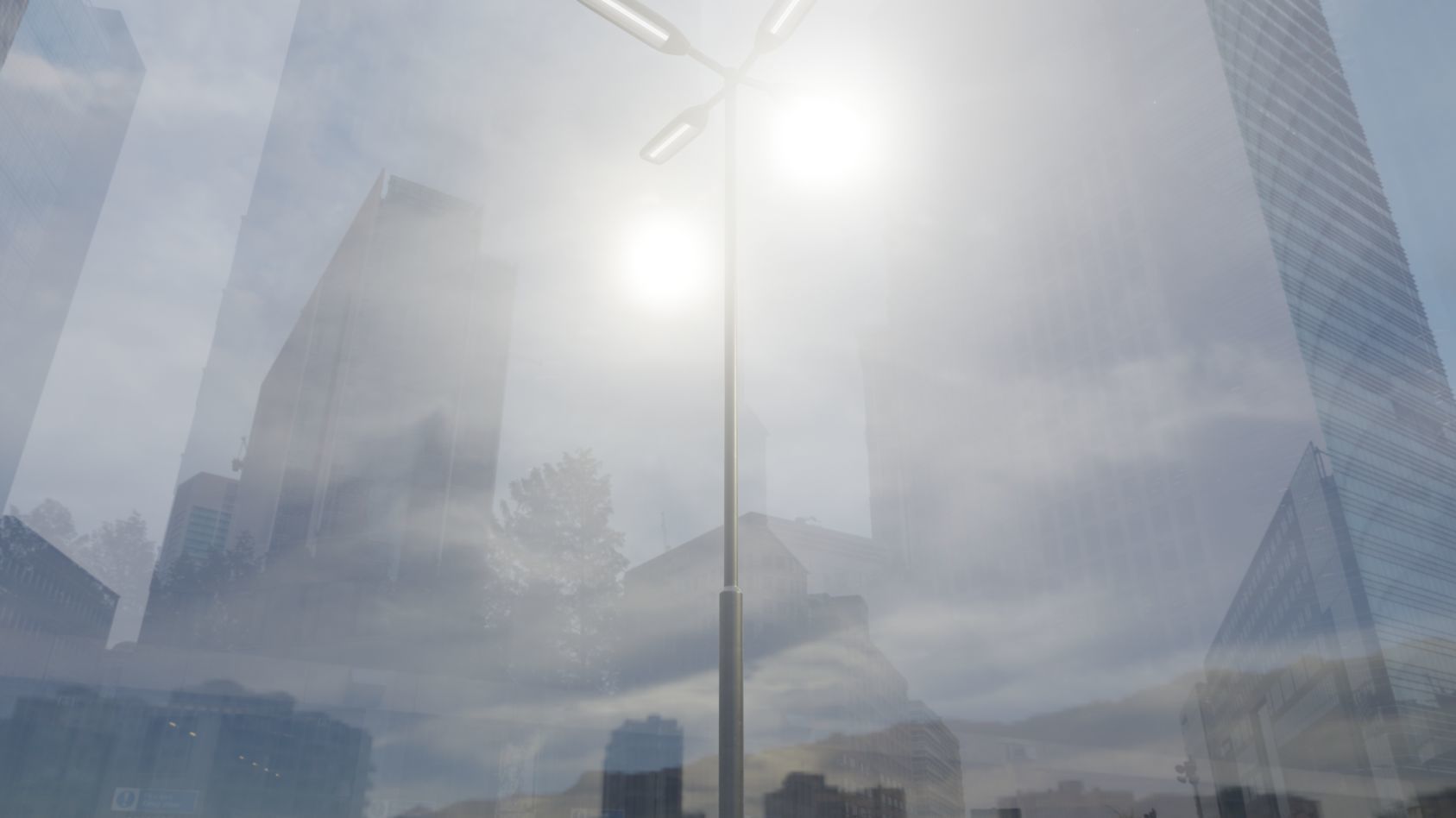 Street Light 11 version 9 5m with pole 2 Low-poly 3D model_10