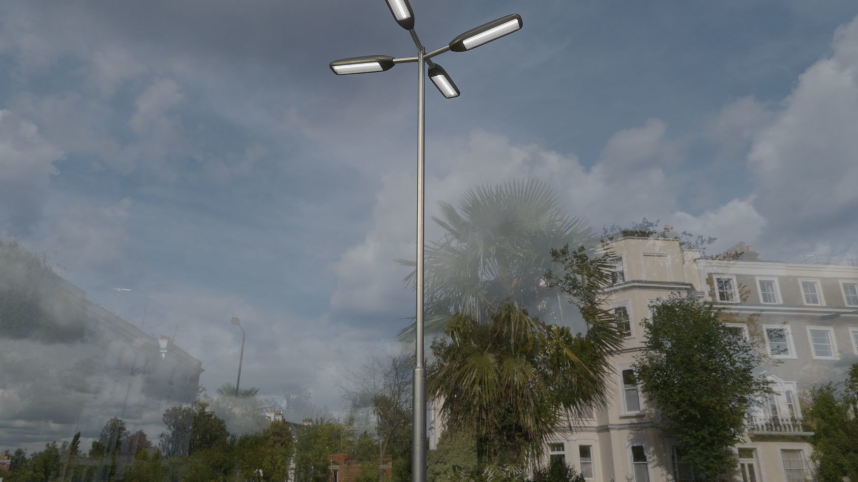 Street Light 11 version 9 5m with pole 2 Low-poly 3D model_55