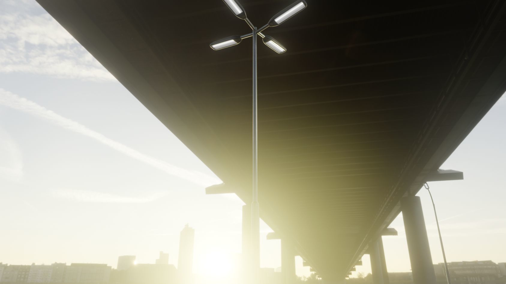 Street Light 11 version 9 5m with pole 2 Low-poly 3D model_8