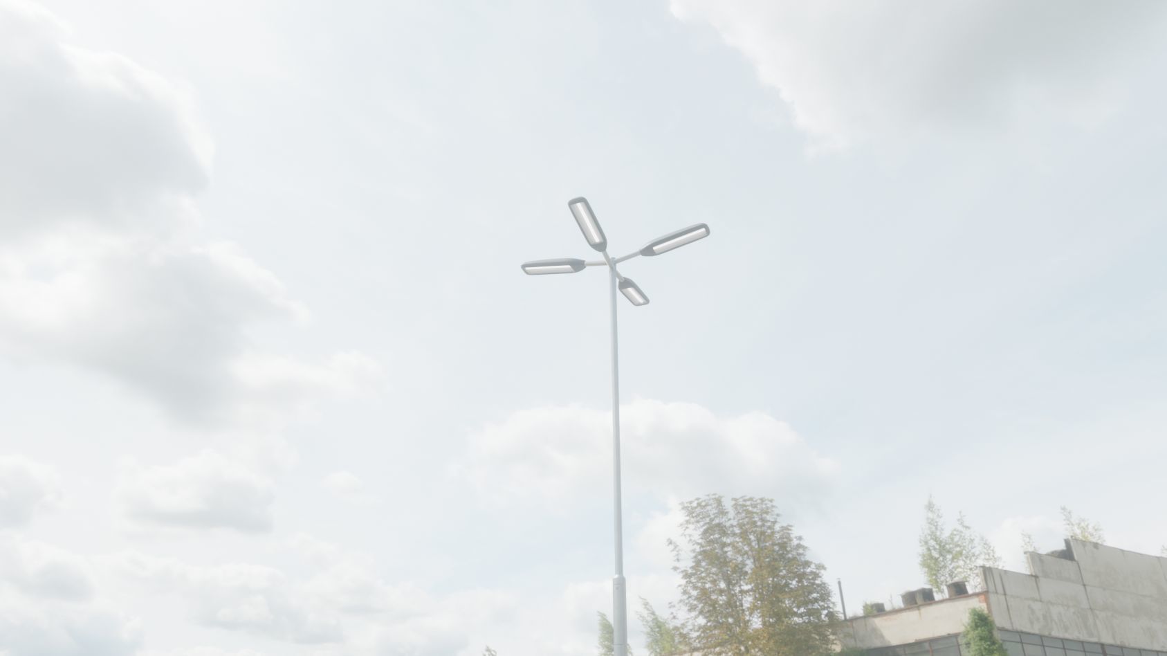 Street Light 11 version 9 5m with pole 2 Low-poly 3D model_63