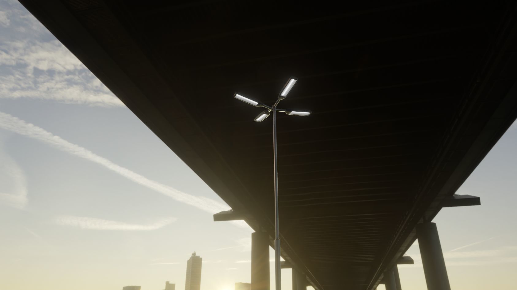Street Light 11 version 9 5m with pole 2 Low-poly 3D model_67