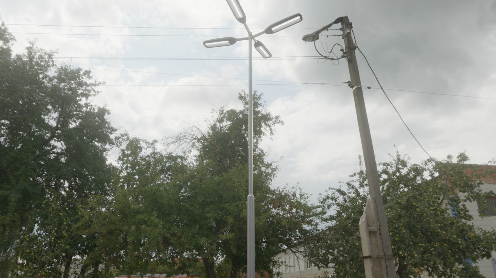 Street Light 11 version 9 5m with pole 2 Low-poly 3D model_7