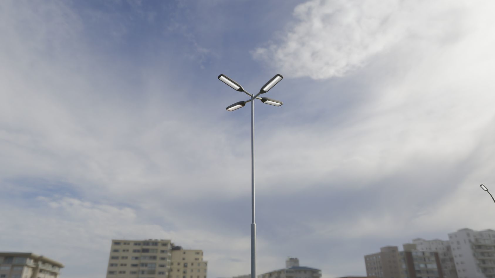Street Light 11 version 9 5m with pole 2 Low-poly 3D model_74