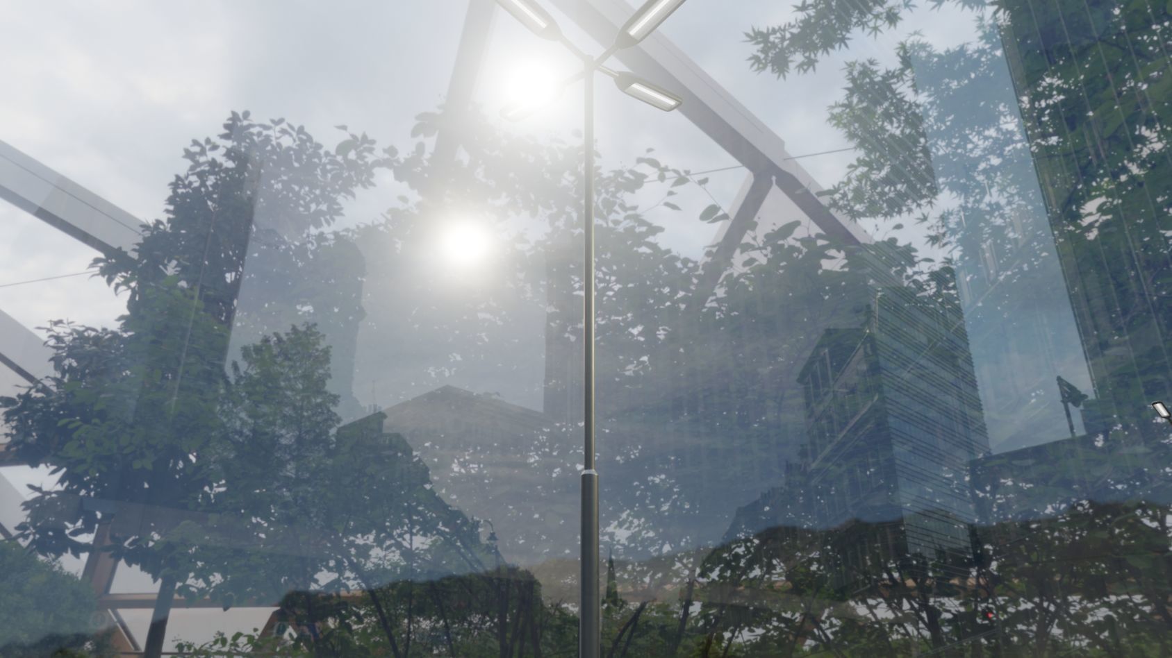 Street Light 11 version 9 5m with pole 2 Low-poly 3D model_9