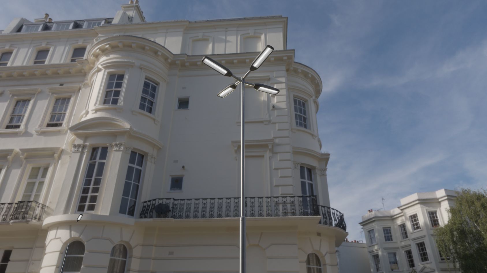 Street Light 11 version 9 5m with pole 2 Low-poly 3D model_4