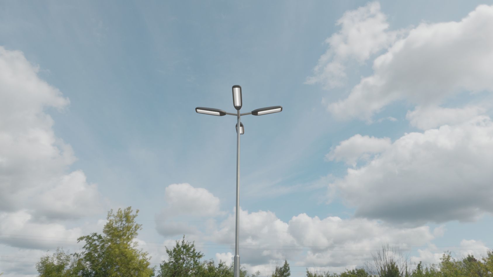 Street Light 11 version 9 5m with pole 2 Low-poly 3D model_78