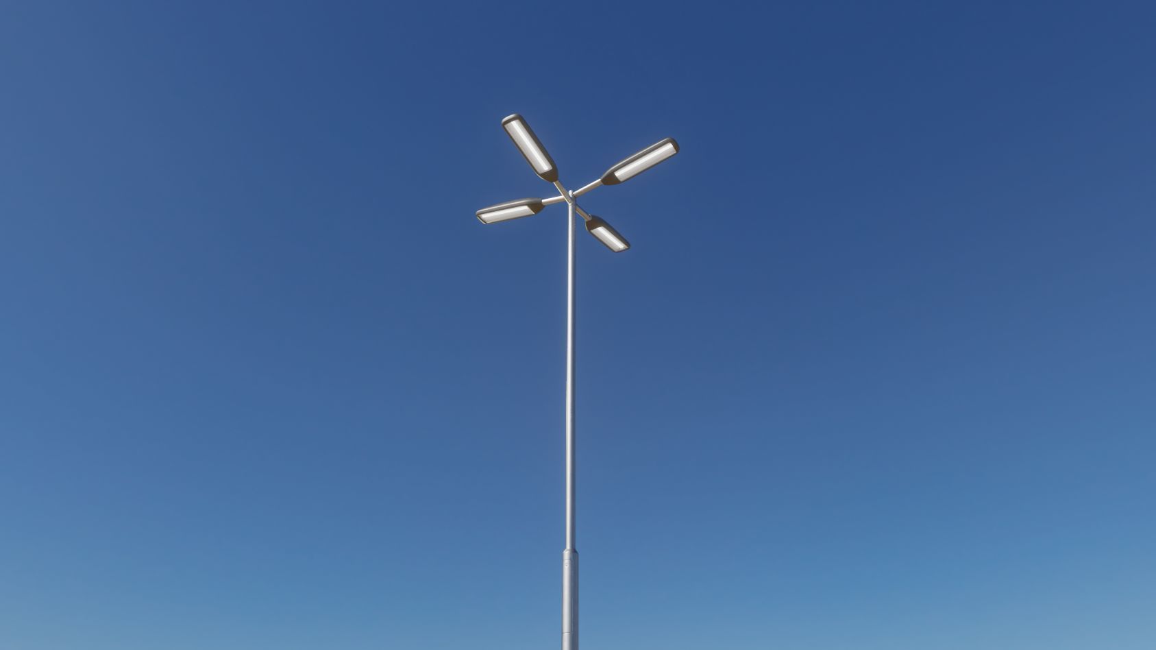 Street Light 11 version 9 5m with pole 2 Low-poly 3D model_2