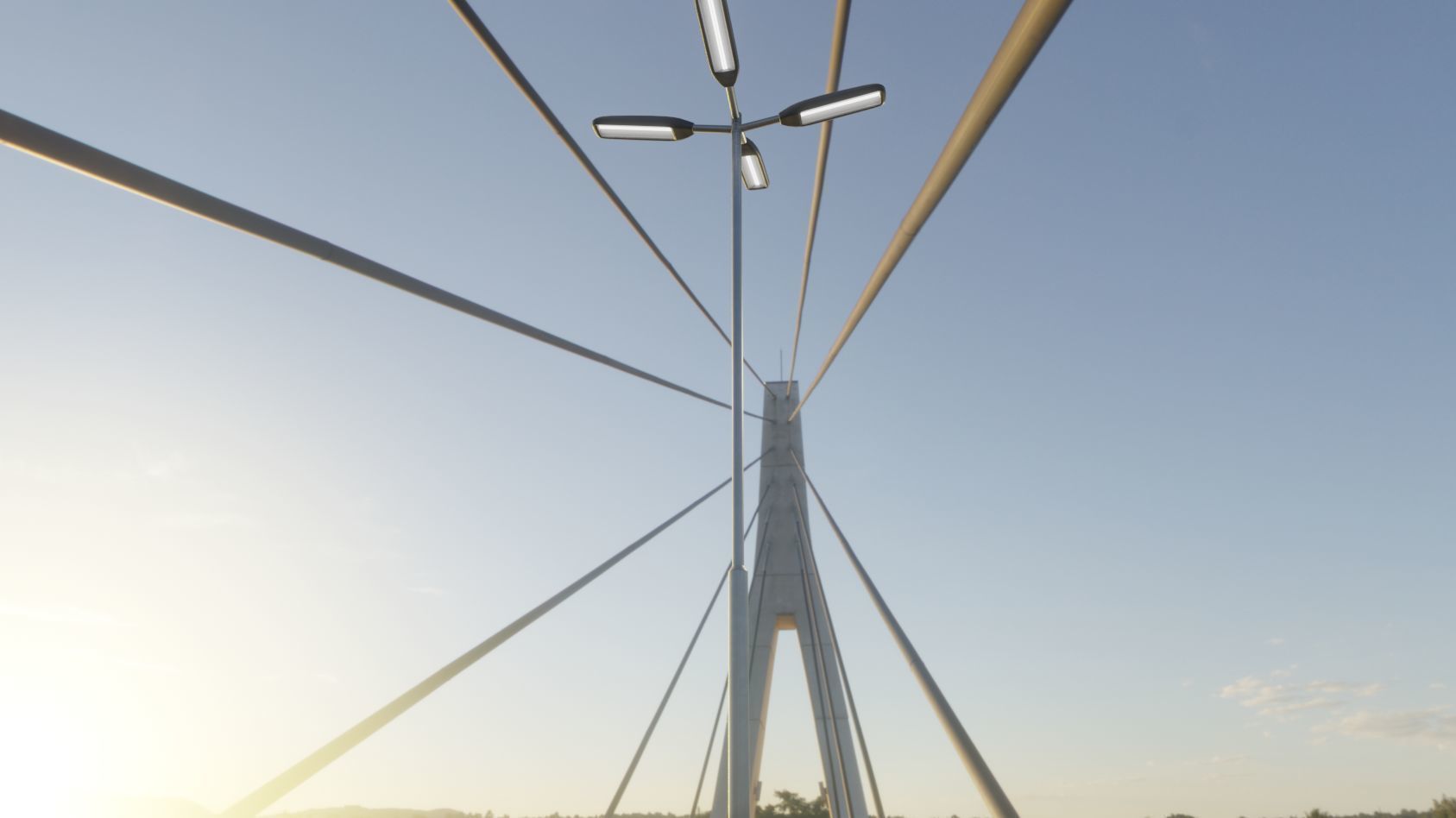 Street Light 11 version 9 5m with pole 2 Low-poly 3D model_6