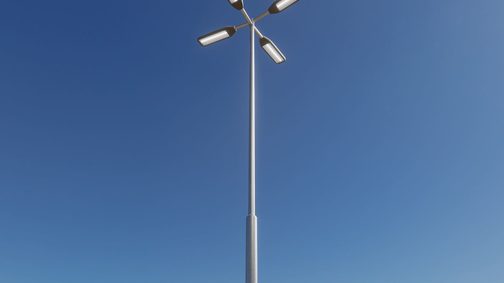 Street Light 11 version 9 5m with pole 2 Low-poly 3D model_16