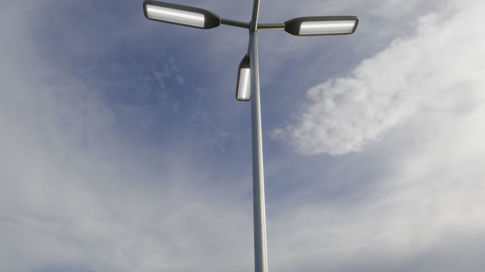 Street Light 11 version 9 5m with pole 2 Low-poly 3D model_44