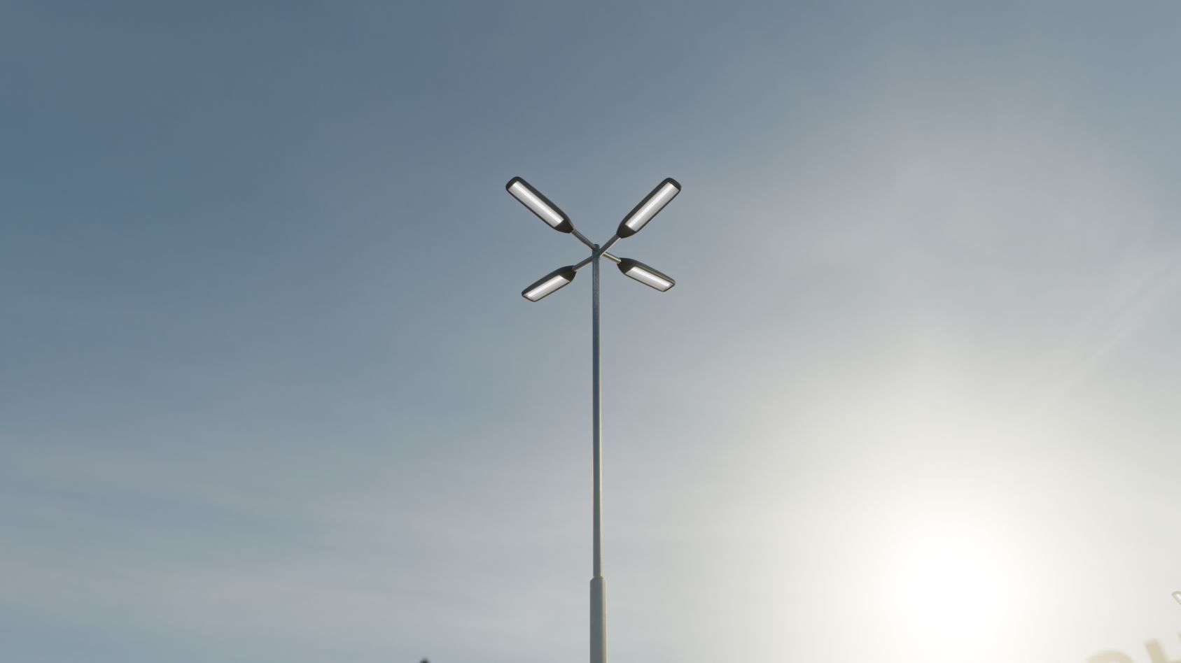 Street Light 11 version 9 5m with pole 2 Low-poly 3D model_42