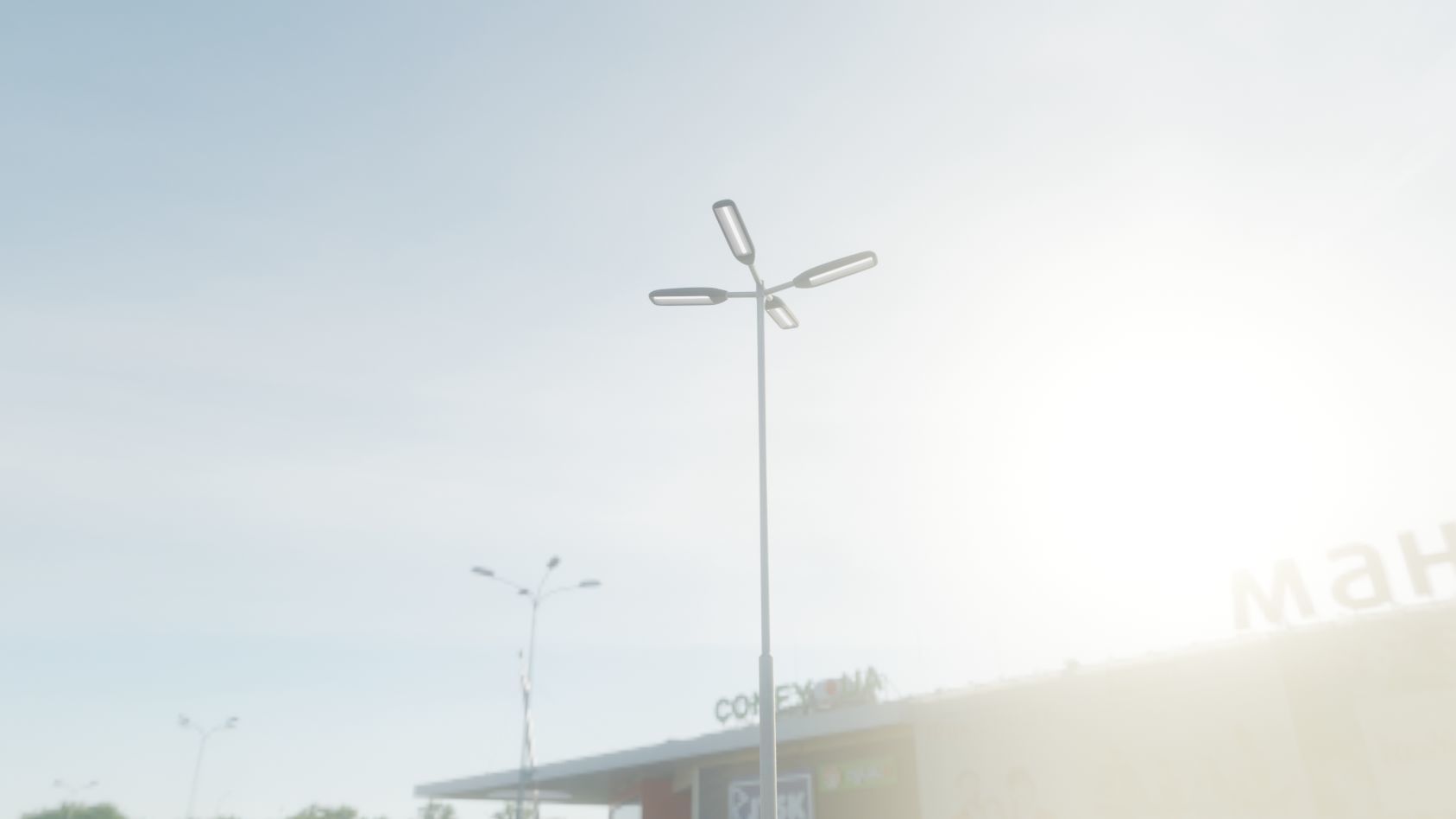 Street Light 11 version 9 5m with pole 2 Low-poly 3D model_71