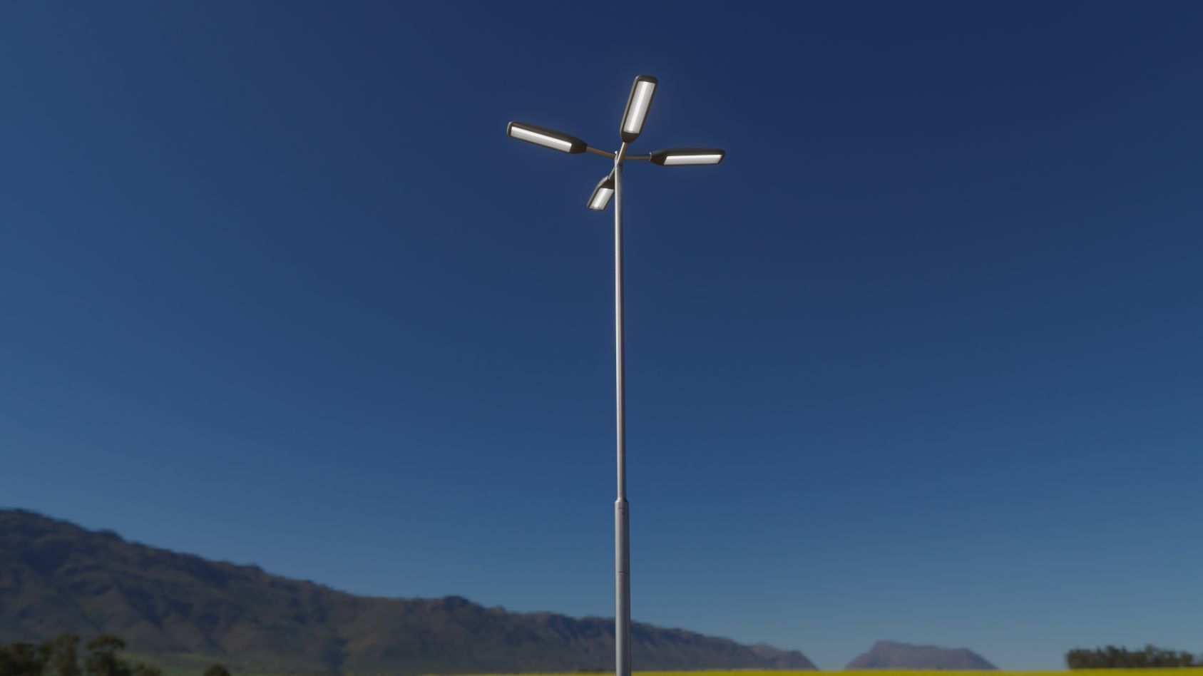 Street Light 11 version 9 5m with pole 2 Low-poly 3D model_60