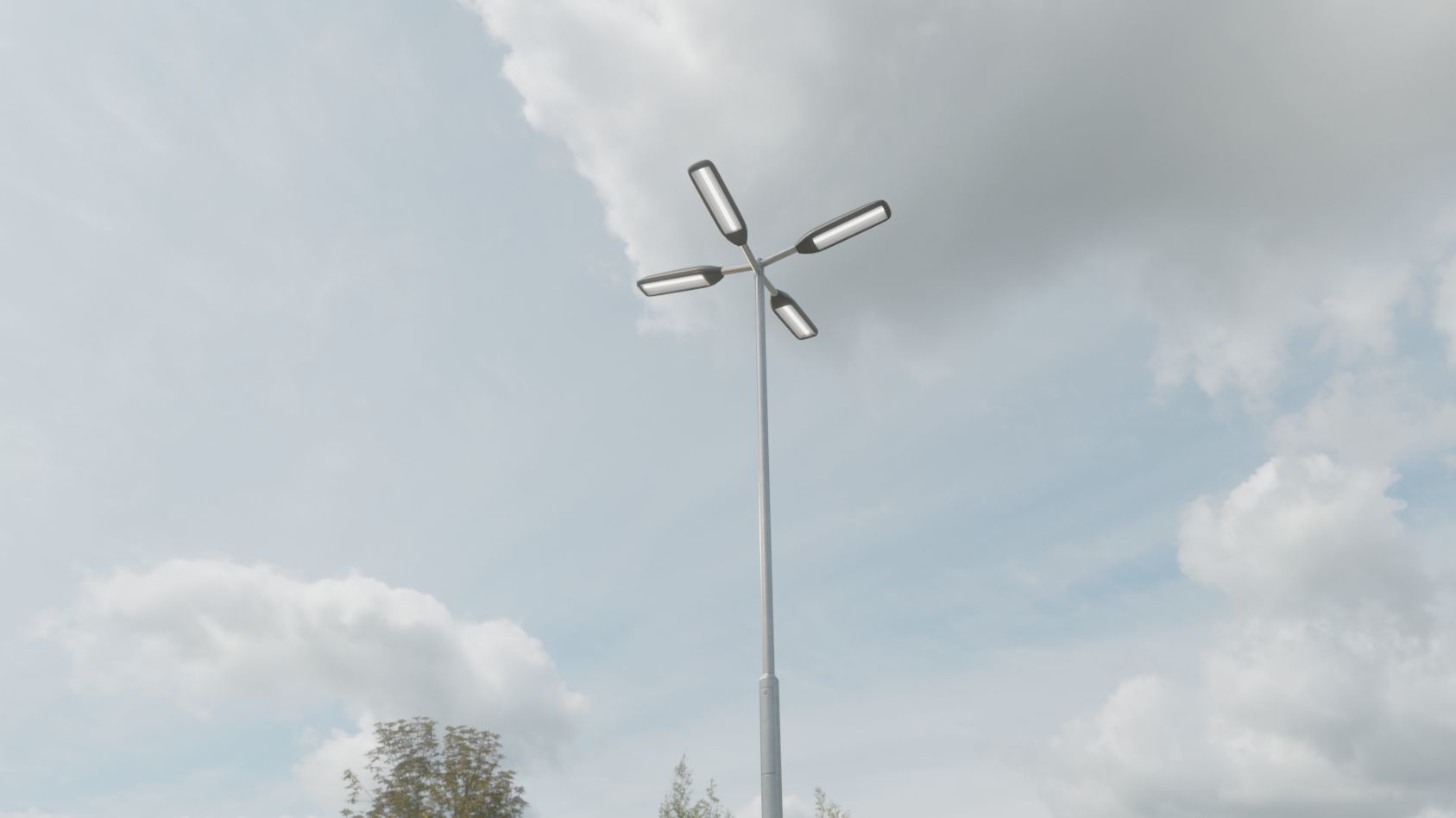 Street Light 11 version 9 5m with pole 2 Low-poly 3D model_34