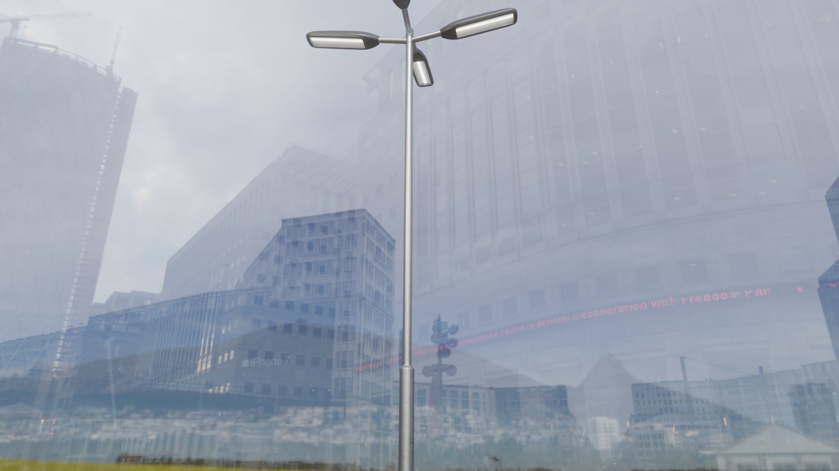 Street Light 11 version 9 5m with pole 2 Low-poly 3D model_54