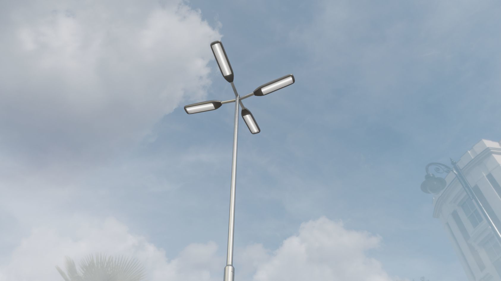 Street Light 11 version 9 5m with pole 2 Low-poly 3D model_26
