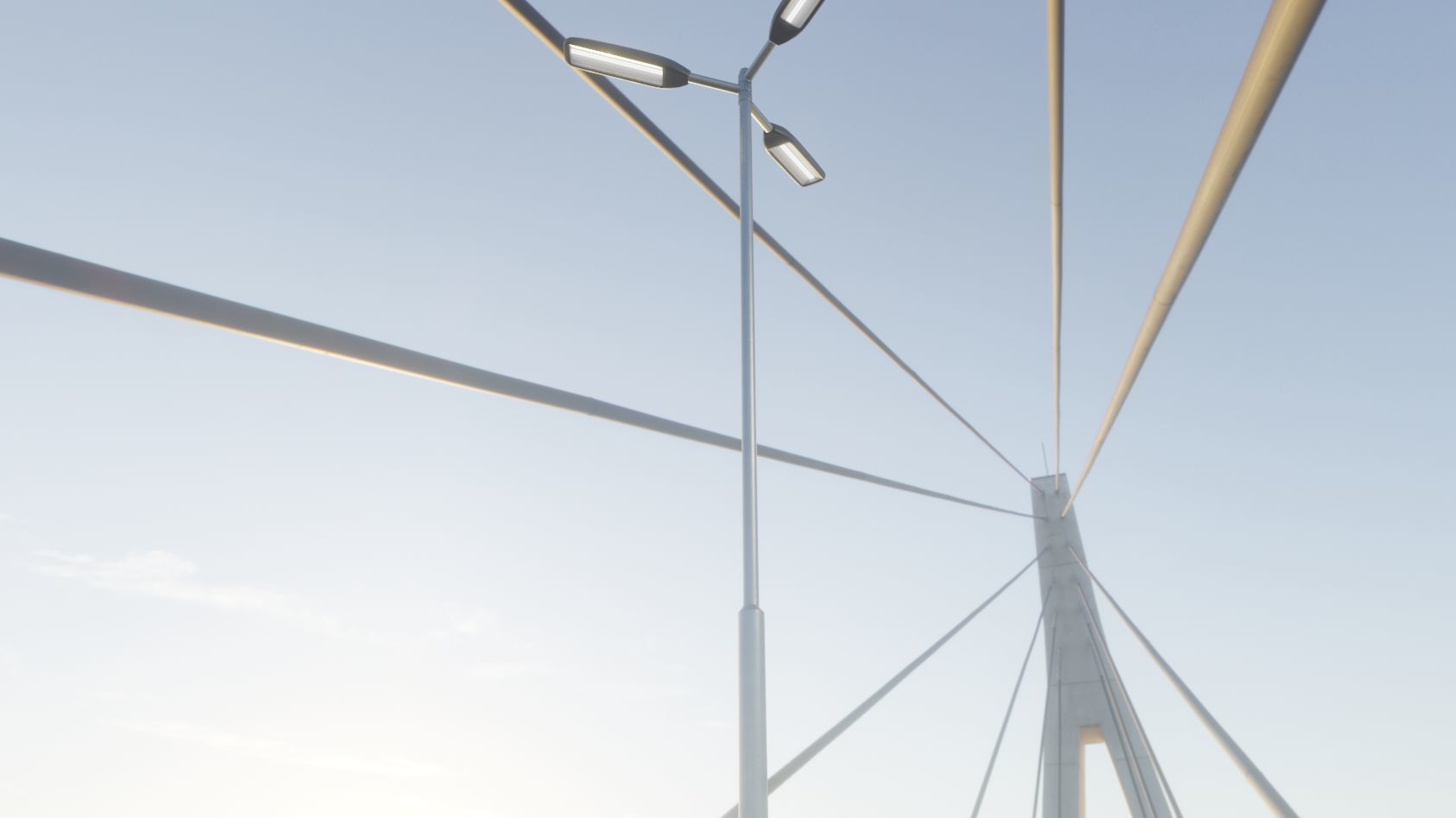 Street Light 11 version 8 5m with pole 2 Low-poly 3D model_45