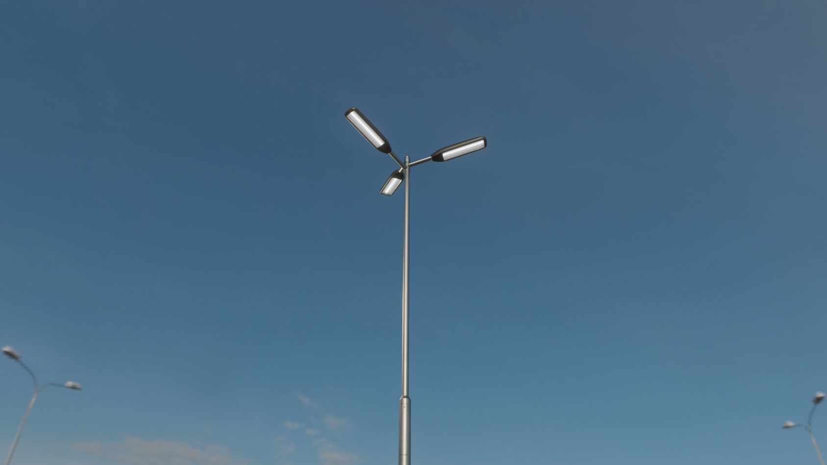 Street Light 11 version 8 5m with pole 2 Low-poly 3D model_66