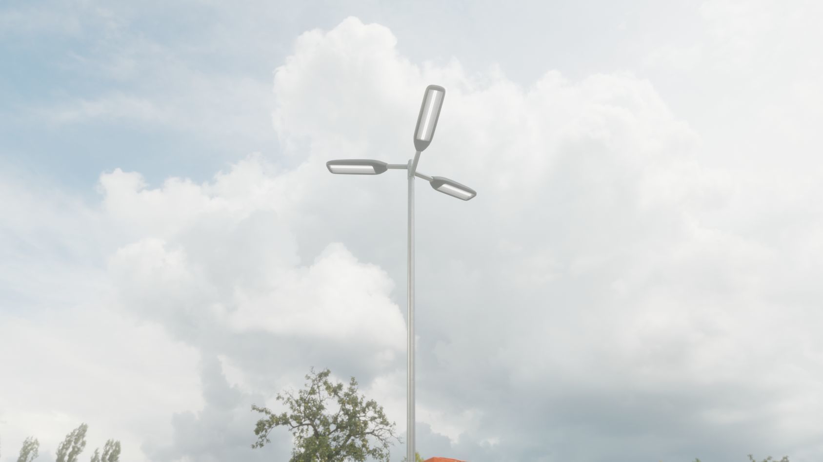 Street Light 11 version 8 5m with pole 2 Low-poly 3D model_61