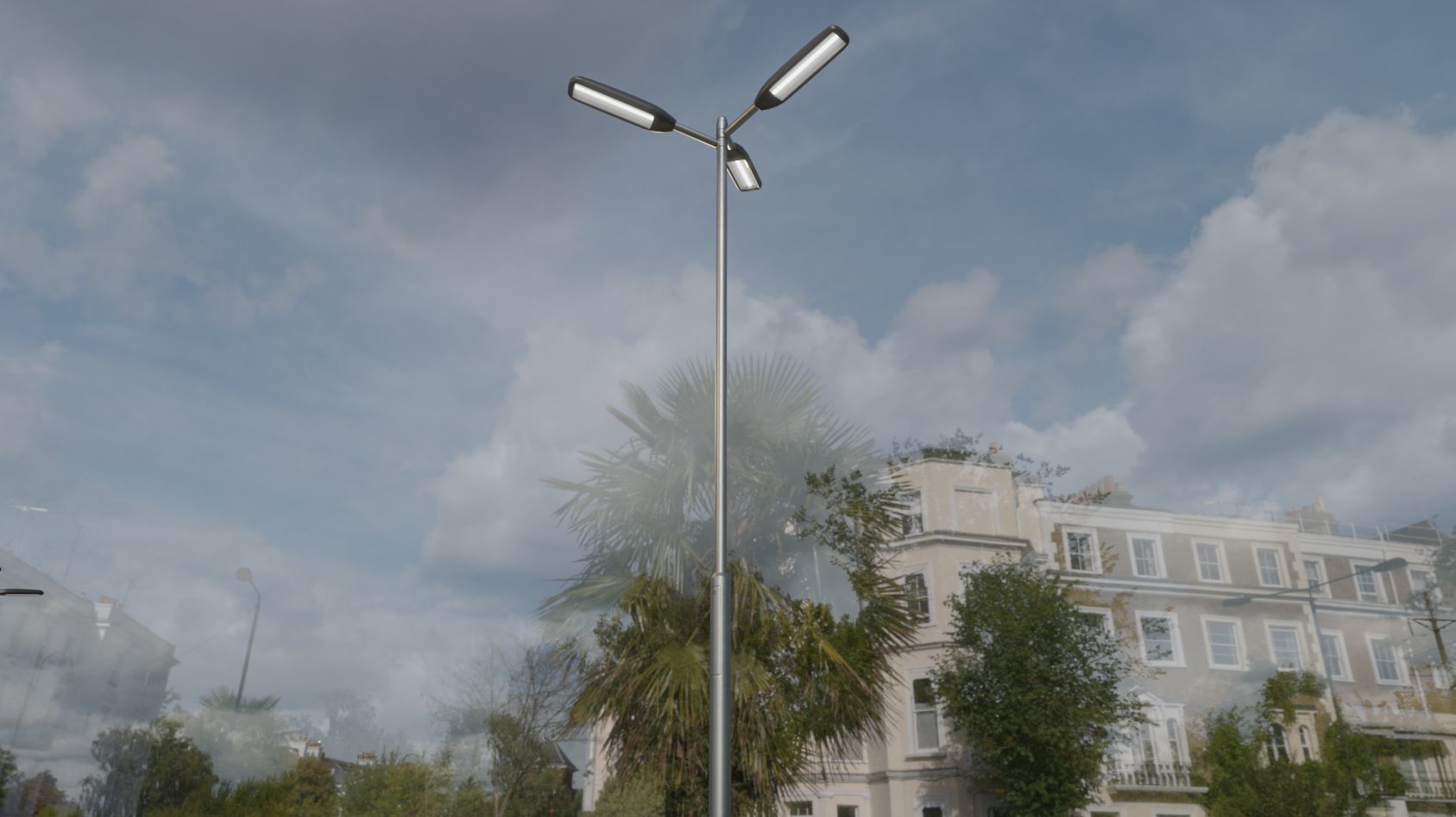 Street Light 11 version 8 5m with pole 2 Low-poly 3D model_35