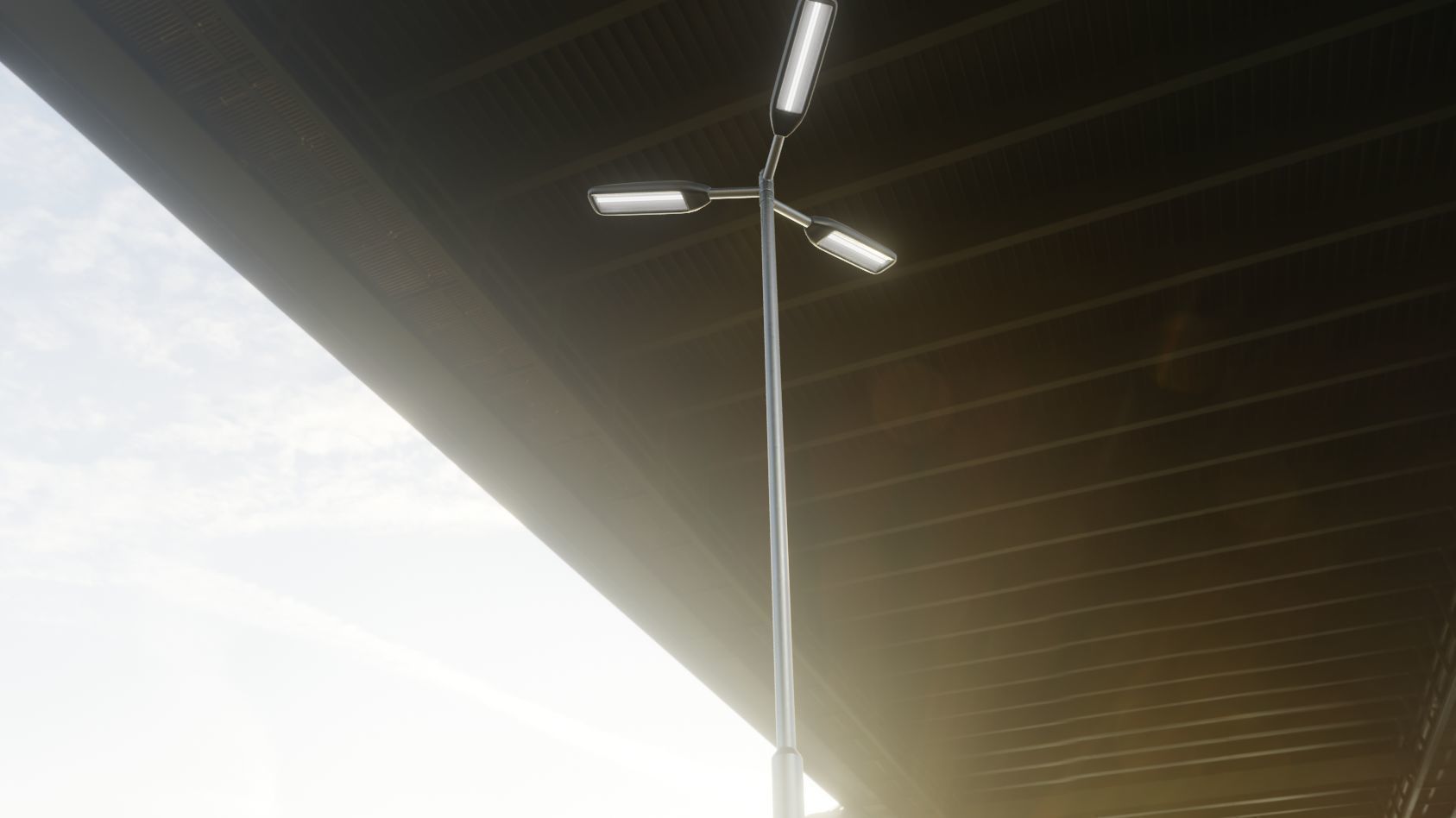Street Light 11 version 8 5m with pole 2 Low-poly 3D model_47