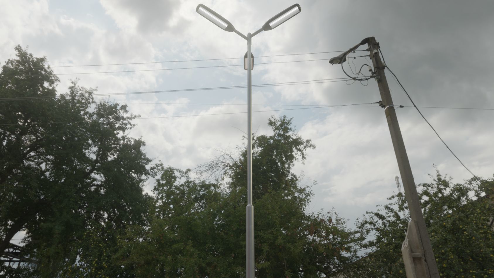 Street Light 11 version 8 5m with pole 2 Low-poly 3D model_76