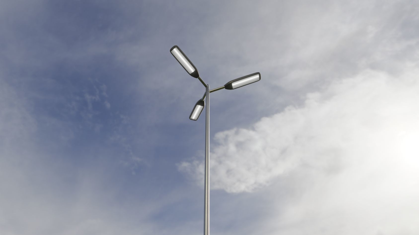 Street Light 11 version 8 5m with pole 2 Low-poly 3D model_54