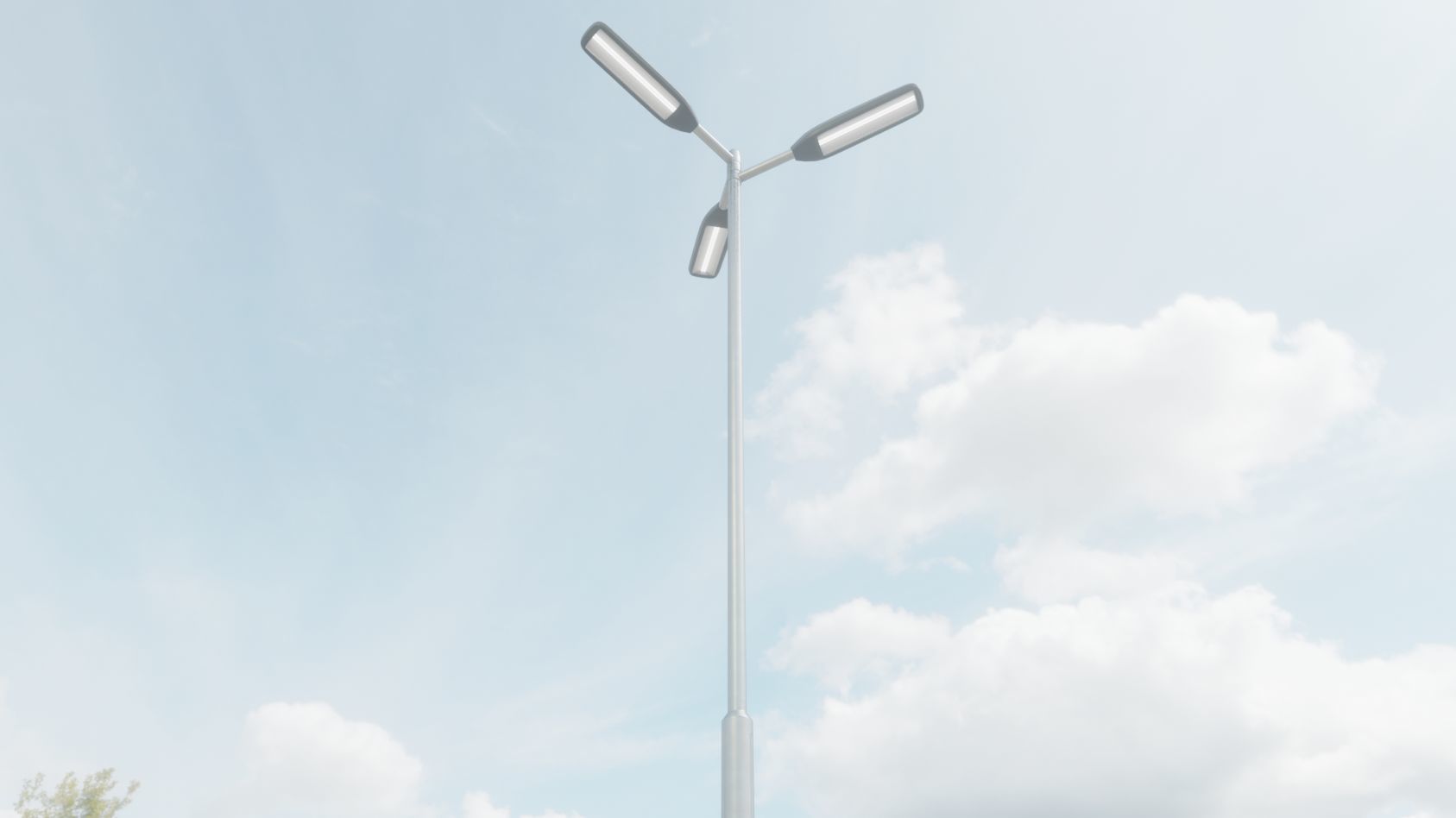 Street Light 11 version 8 5m with pole 2 Low-poly 3D model_88