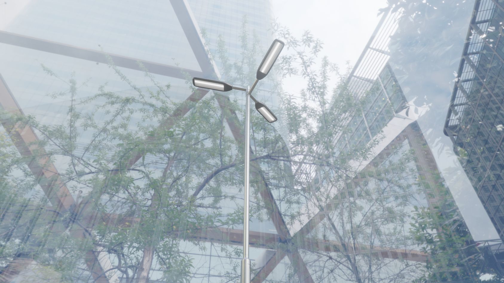 Street Light 11 version 8 5m with pole 2 Low-poly 3D model_93