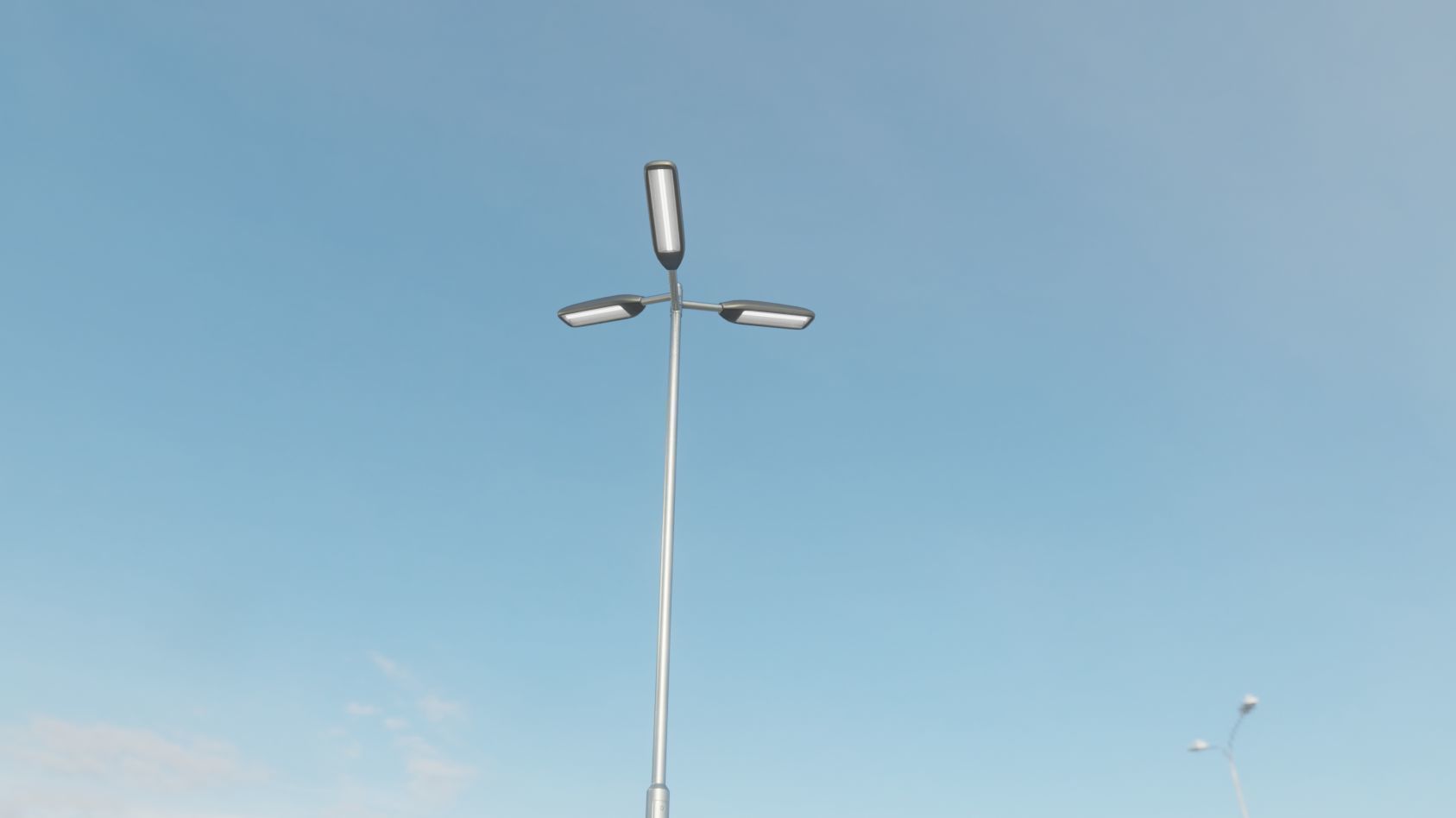Street Light 11 version 8 5m with pole 2 Low-poly 3D model_96