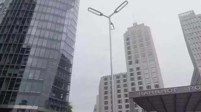 Street Light 11 version 8 5m with pole 2 Low-poly 3D model