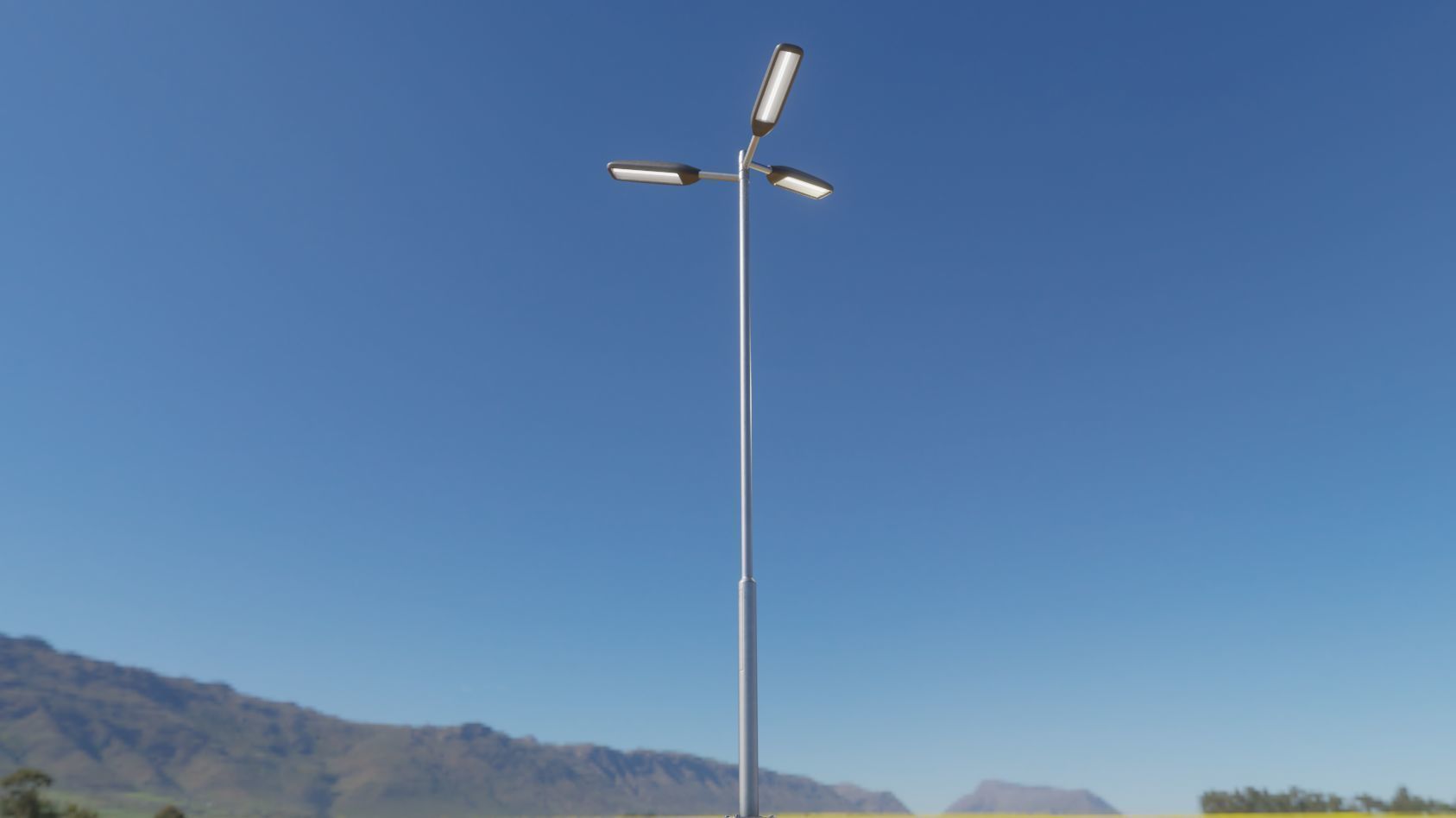 Street Light 11 version 8 5m with pole 2 Low-poly 3D model_70