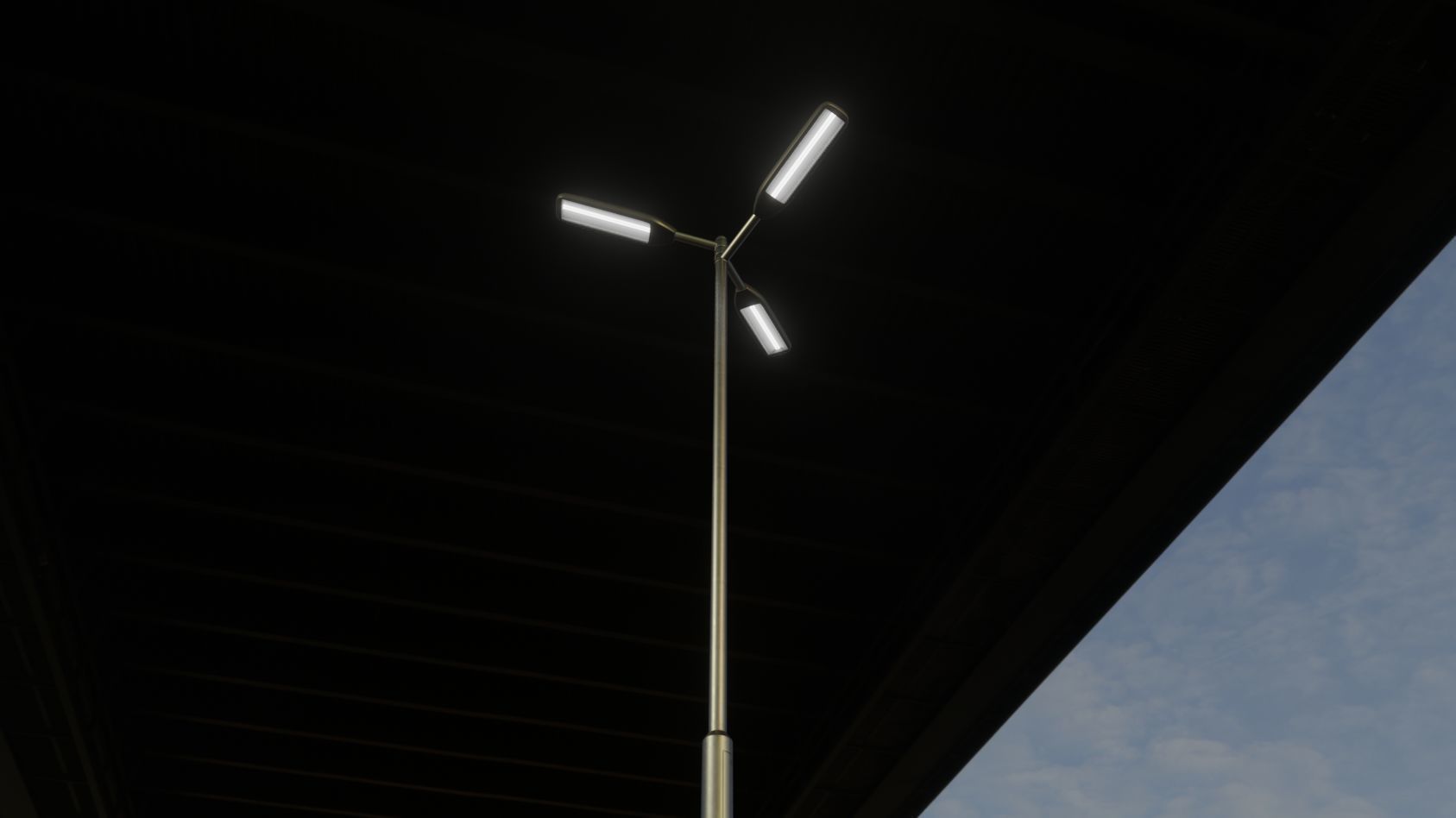 Street Light 11 version 8 5m with pole 2 Low-poly 3D model_92