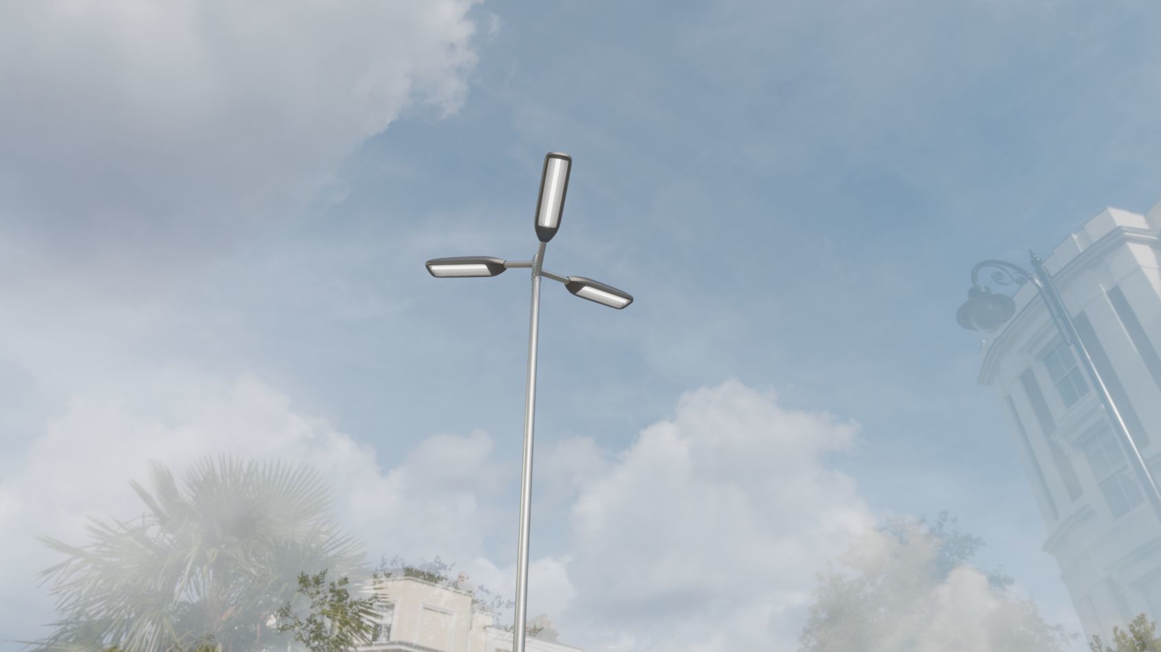 Street Light 11 version 8 5m with pole 2 Low-poly 3D model_95