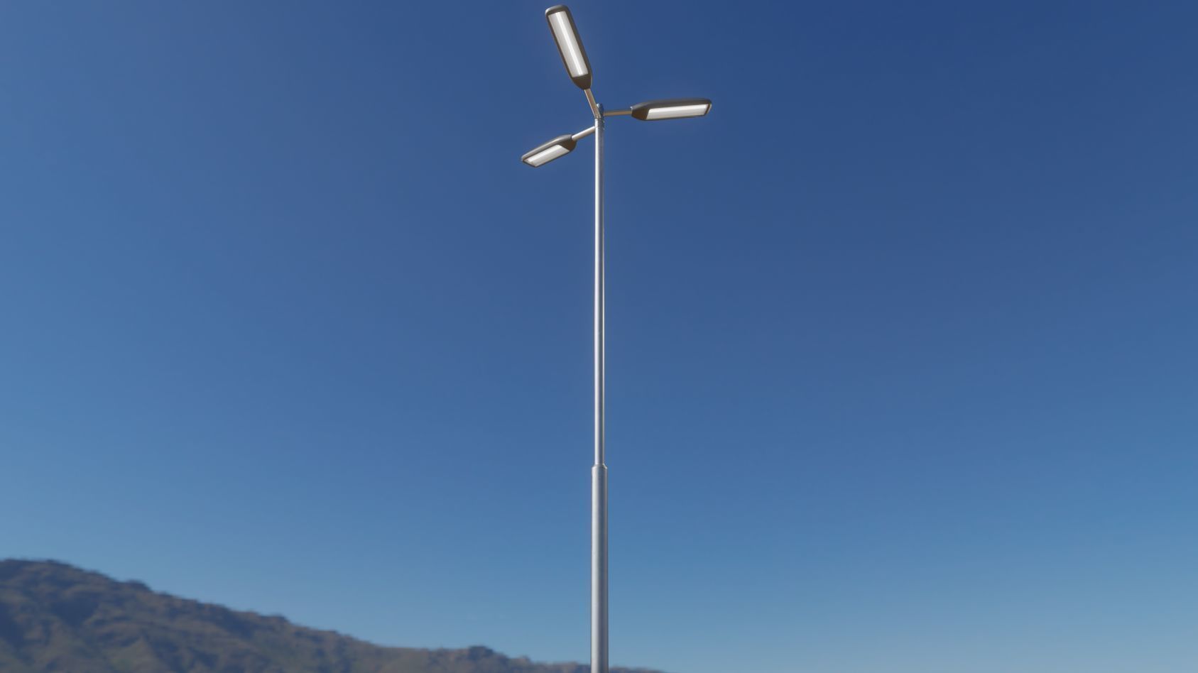 Street Light 11 version 8 5m with pole 2 Low-poly 3D model_40